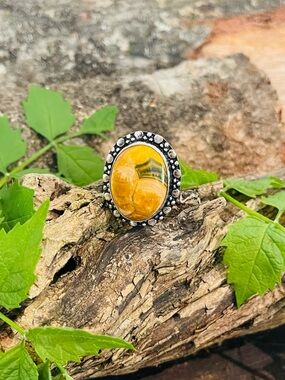 Ocean Jasper 925 Sterling Silver Ring